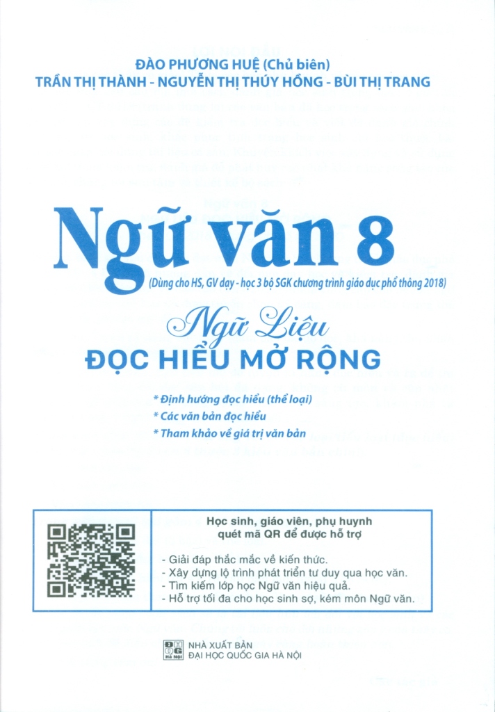 NGỮ VĂN 8 - NGỮ LIỆU ĐỌC HIỂU MỞ RỘNG (Dùng cho học sinh, Giáo viên dạy - học 3 bộ SGK Chương trình 2018)